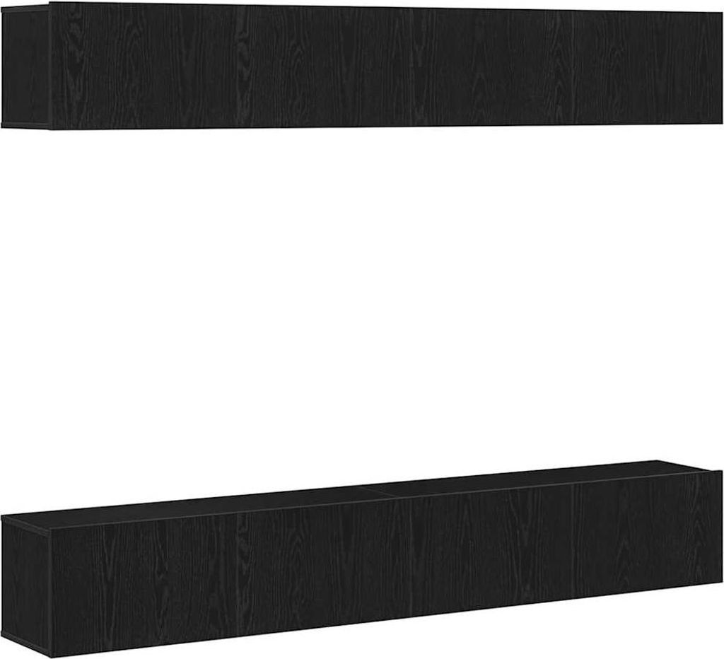 TV-Schrankset 4 pcs Schwarz Eichen-Optik 100 x 30 x 30 cm