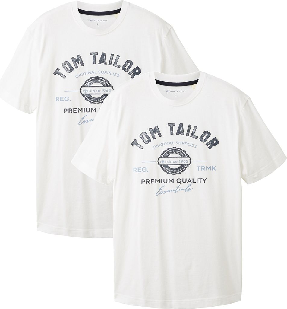 TOM TAILOR Logo T-Shirt 2er Set Größe: 3XL