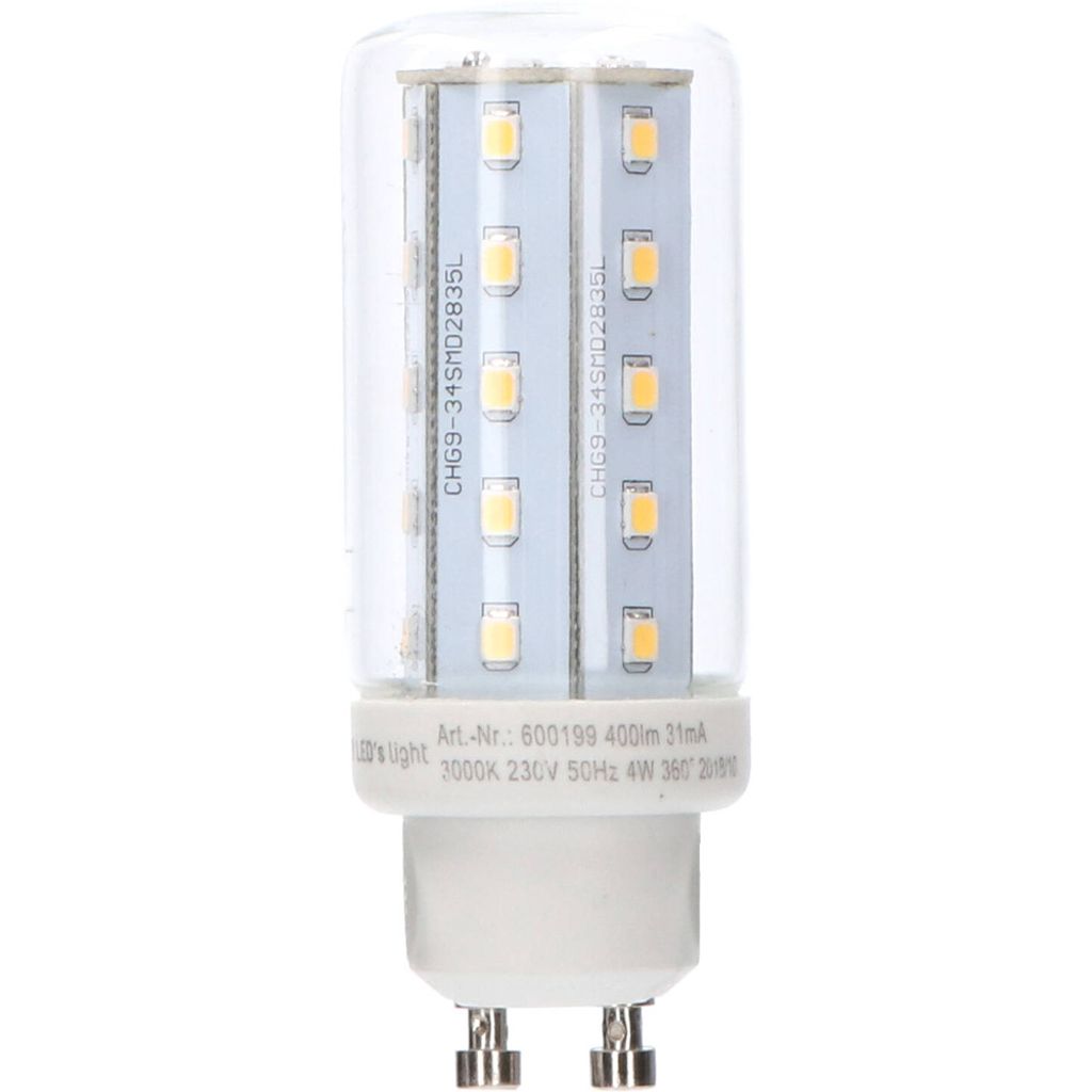 LED Leuchtmittel T30 Röhre 4W GU10 Corn 3000K warmweiß 360° Produktbild 