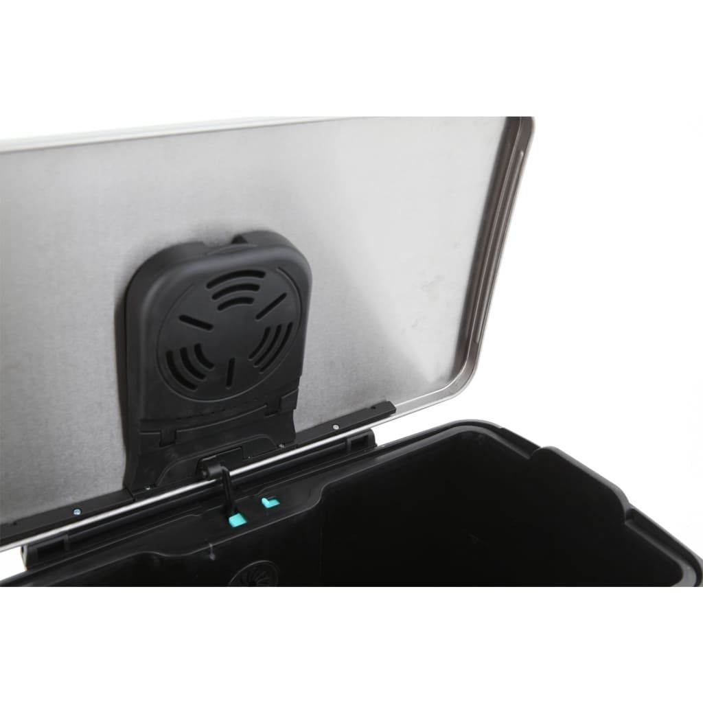 Tritt-Mülleimer rechteckig 50 Liter, EKO - Matt Edelstahl