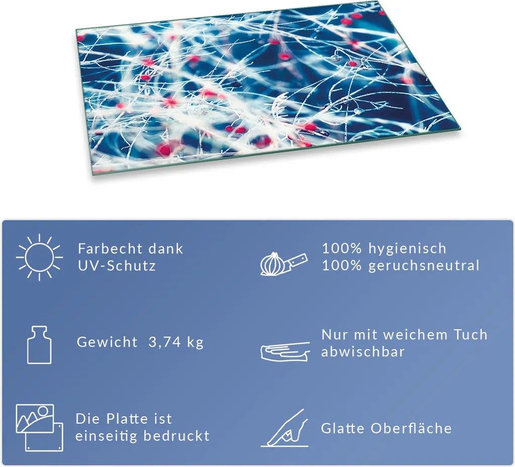 Decorwelt Copri Piano Cottura In Vetro 80x52 Cm Bianco Astratto - Protezione Multiuso Per Cucine A Induzione Ed Elettriche