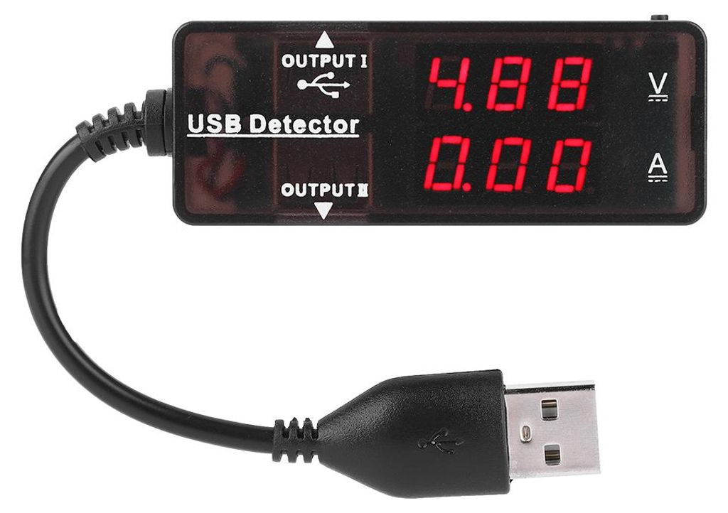 YB26VA Dual-Display-USB-Detektor Voltmeter Amperemeter Spannungs- und Strommesser Batteriekapazitätstester (einfarbig)