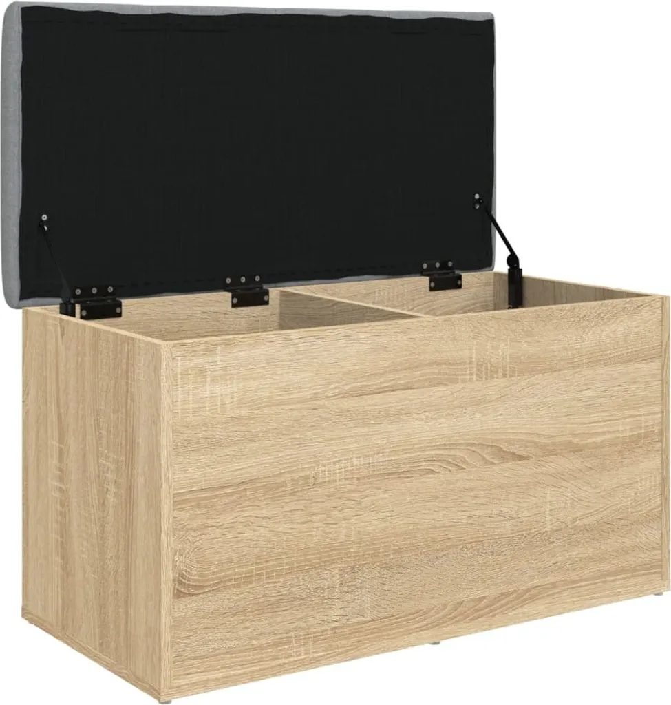 Banc avec coffre bois Sonoma 82x42x45 cm structure solide et durable