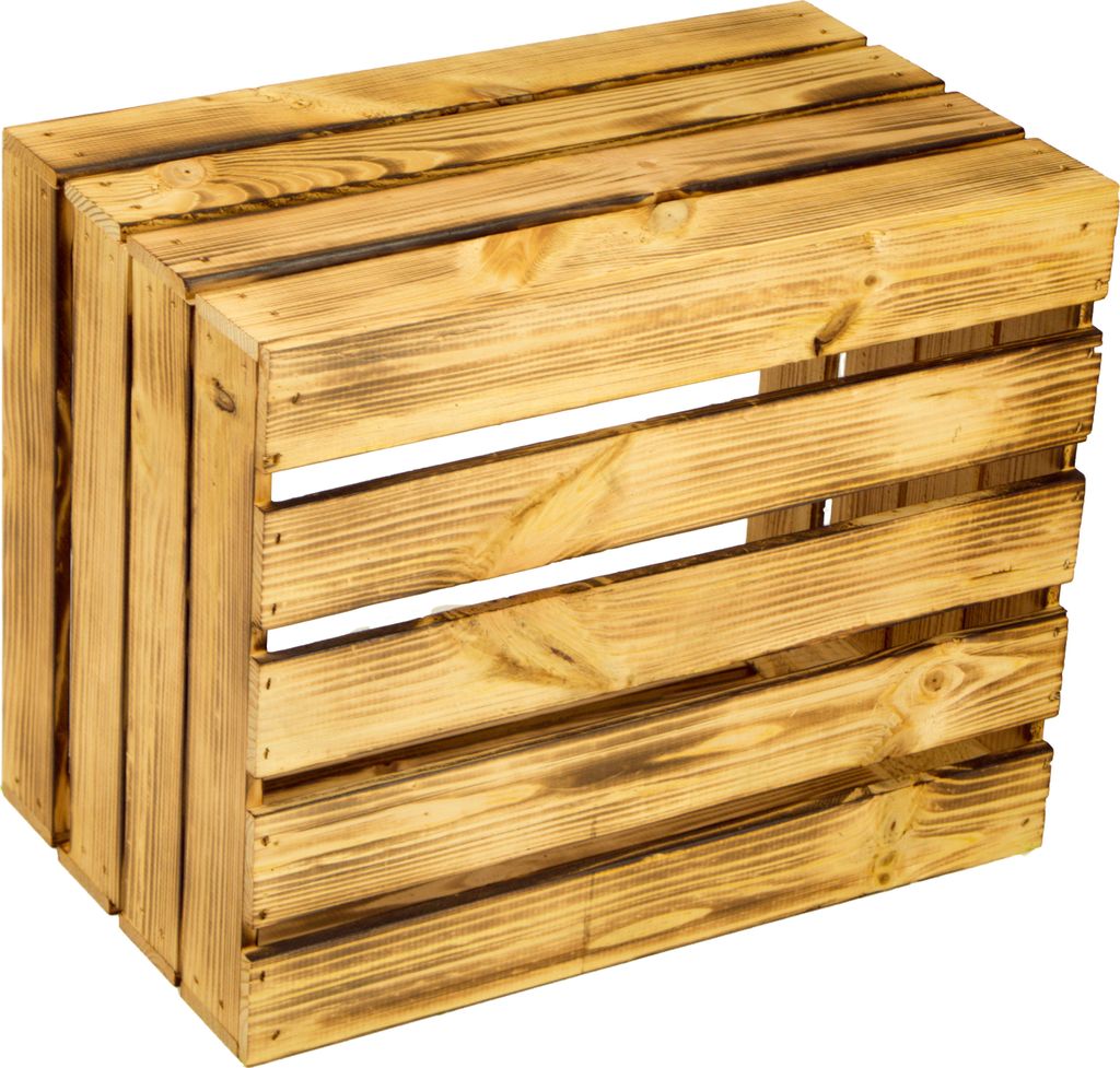 3 x Schuhschrank Schuhregal aus geflammten Holzkisten Produktbild 5