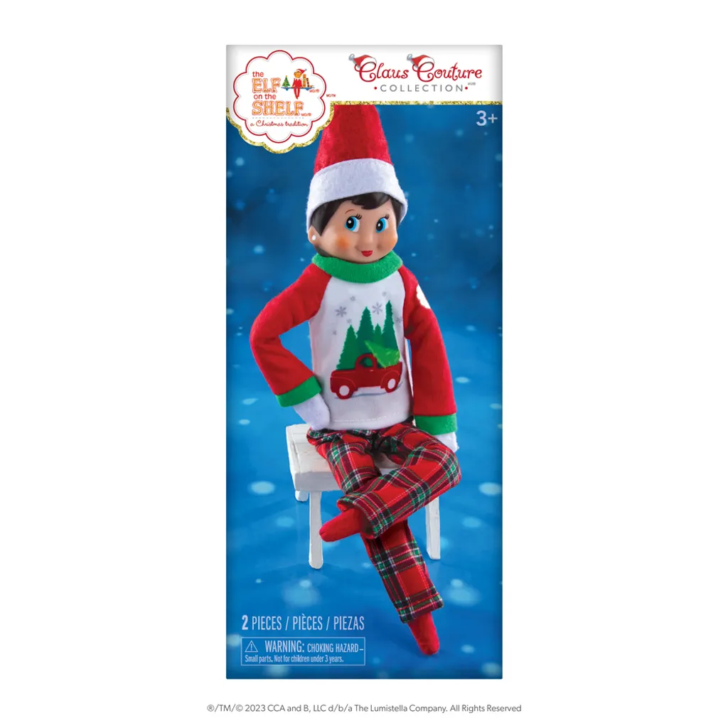 Pyjama de Noël pour lutin farceur habit de nuit vert sapin de l'Avent