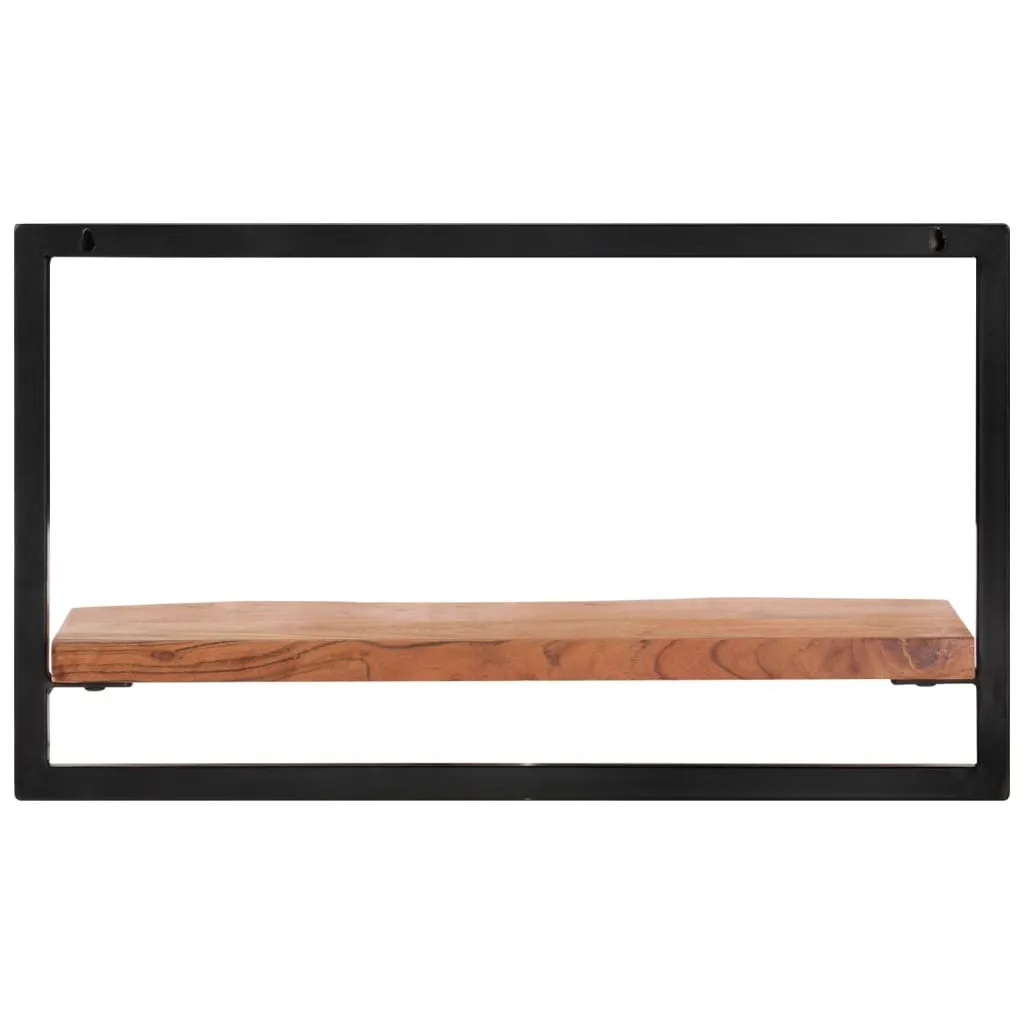OFFERTA Set 2 Mensole vidaXL Acciaio e Acacia 60x25x35 cm - Prezzo Top - 2