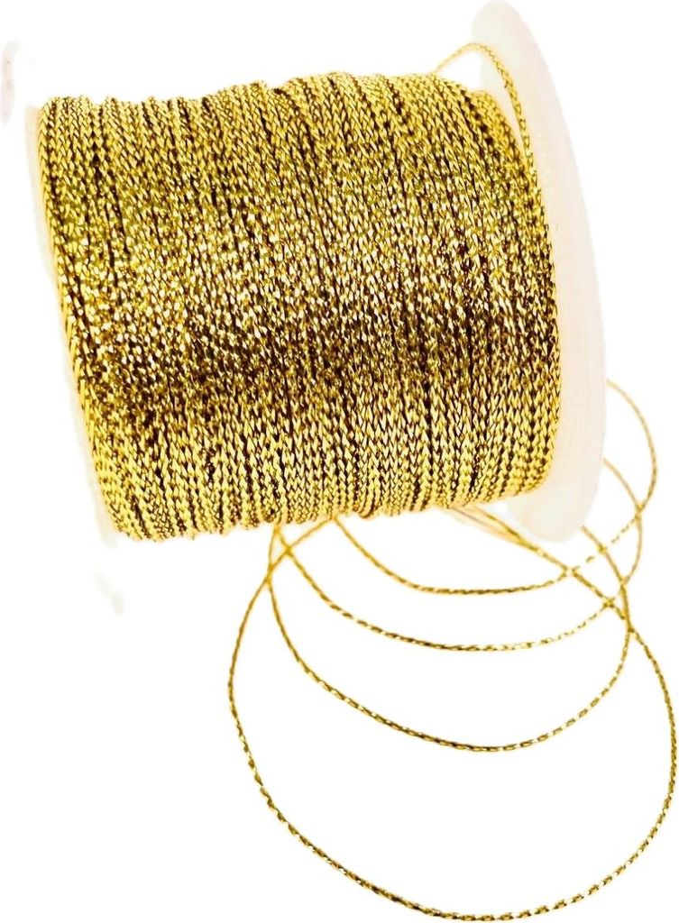 Dekokordel Collier-Cord - gold - 1mm Ø - 100m - 8022-1-100-19