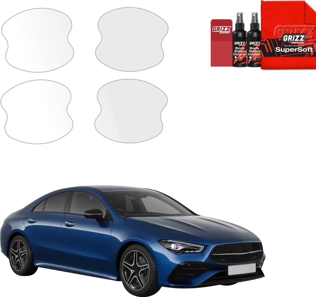 4in1 Schutzfolie für Türgriffmulden - Mercedes CLA 200 (2025-2026) Grizz Protector