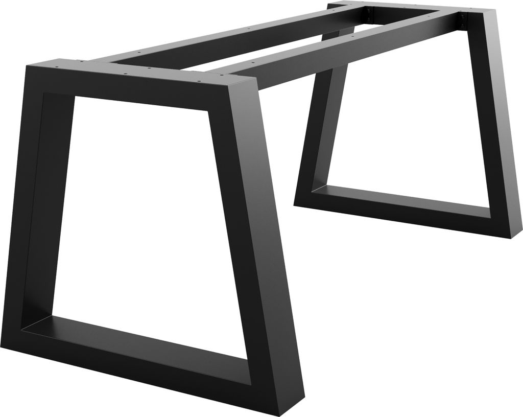 MetaloPro Extreme - Stabile Metall Tischbeine, Schwarz Tischkufen/Tischgestell für Esstisch, Schreibtisch Möbelfüße Beine, Trapez Form, Schwerl...