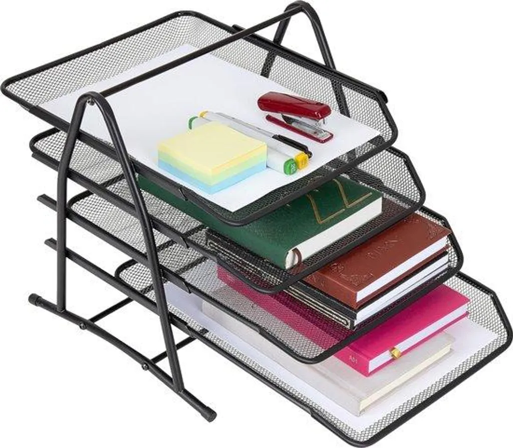 Rangement documents A4 modulable 4 tiroirs ouverts, fournitures de bureau