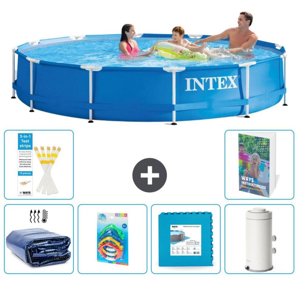 Frame Pool Rund - 366x76 cm - 7-teilig S55