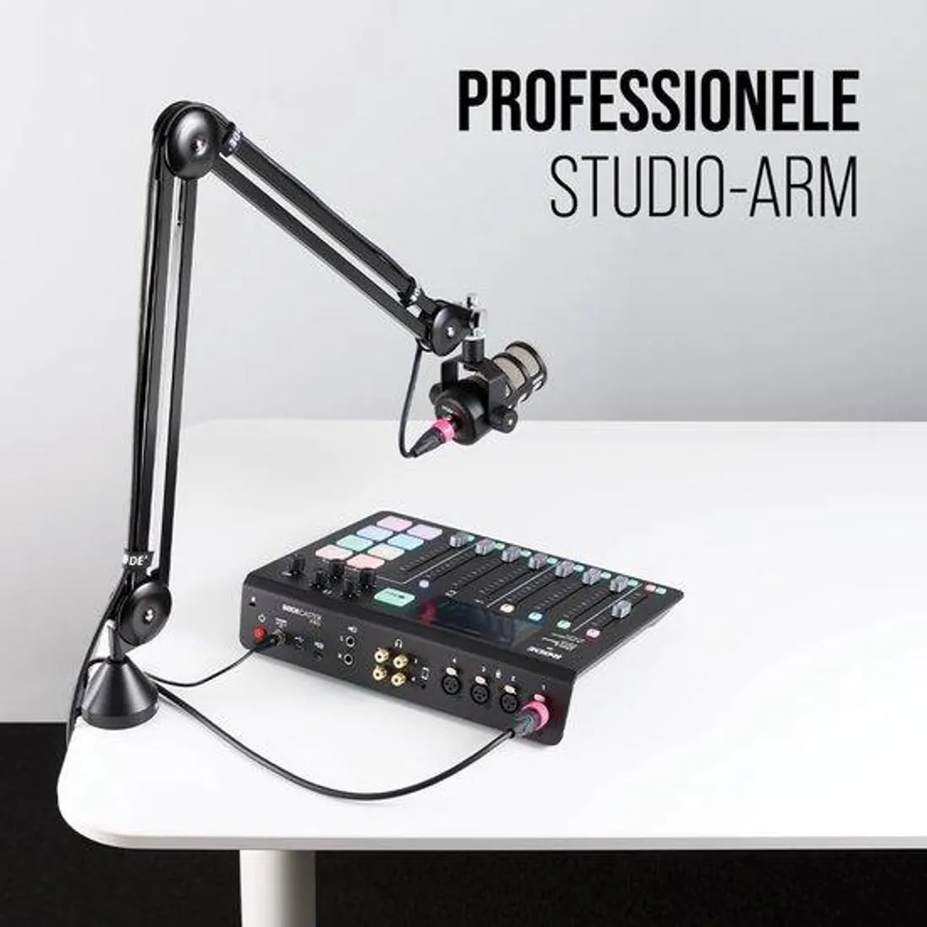 Support de micro sur pied en acier avec bras rotatif à 360 degrés Pro