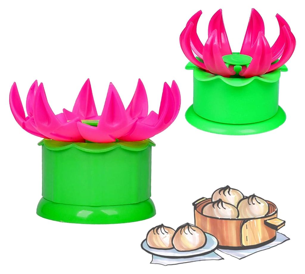 2 Stück Dumpling Maker, Dampfgegarte gefüllte Brötchenform, DIY Baozi Maker, Brötchenform für Ravioli, Knödel, Kekse, Empanadas und Pelmeni (...