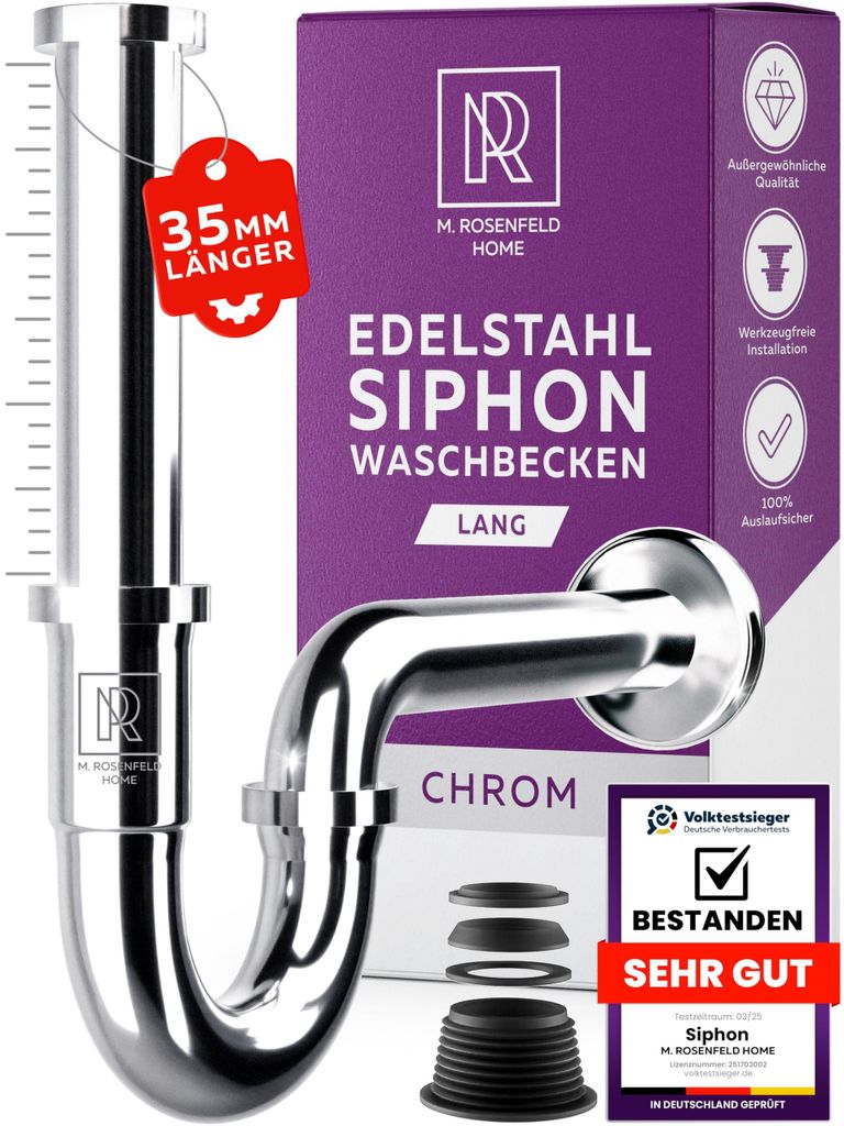 M. ROSENFELD - Syfon do umywalki – Uniwersalny syfon Zdjęcie produktu 