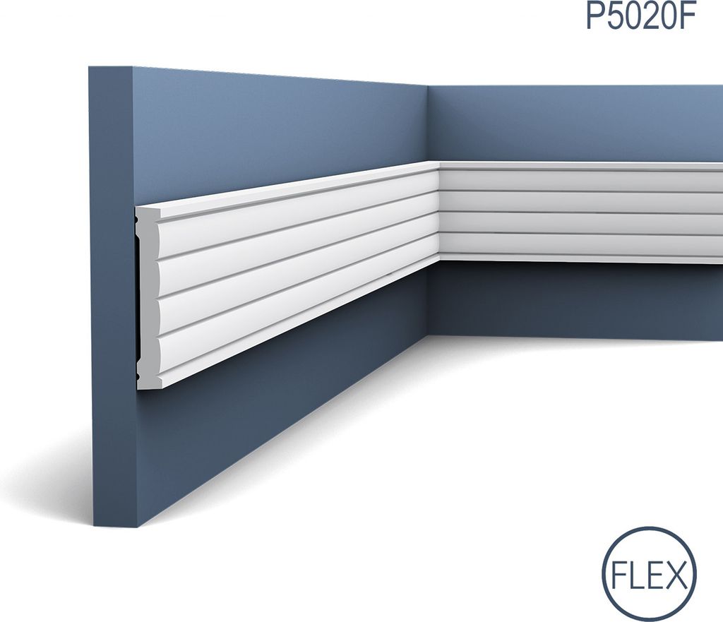 Friesleiste Stuck Orac Decor P5020F LUXXUS flexible Wandleiste Zierleiste Stuck Einrichtungs Profil Zierleiste Wand 2 Meter