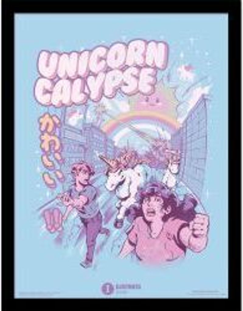 Ilustrata - Unicorncalypse - Gerahmter Kunstdruck