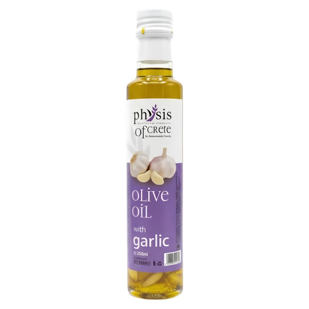 Physis of Crete Natives Olivenöl Extra mit Knoblauch 250 ml Produktbild 