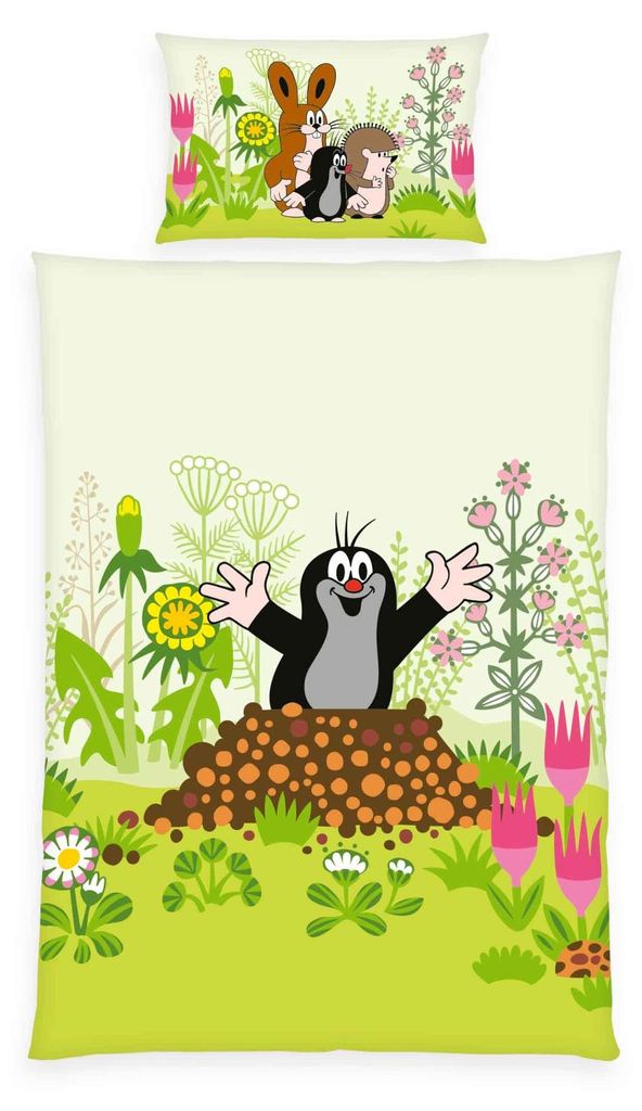 Der kleine Maulwurf Renforcé-Bettwäsche 100 x 135/60 x 40 Produktbild 
