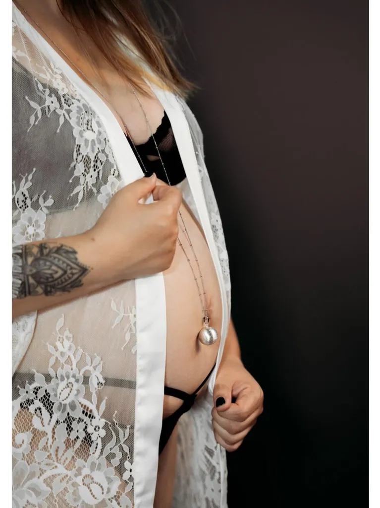 Bola de grossesse Argent PURE ELEGANCE - Collier carillon pour maman - 12