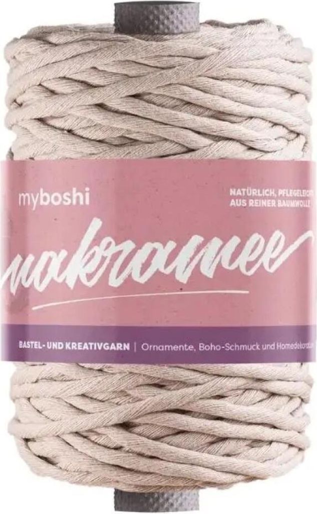 MyBoshi Makramee gezwirntes Baumwollseil 4mm 50m nude Produktbild 