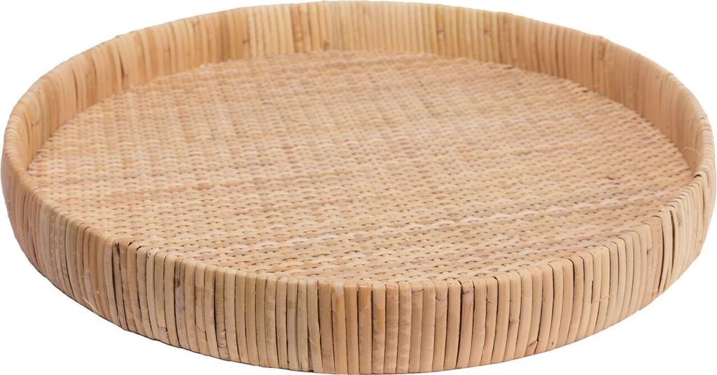 TrendLine Deko Tablett Rattan Ø 45 cm natur Produktbild 