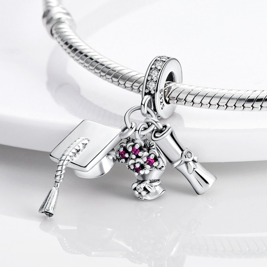 Regenbogen Clip Stopper Charm Für Europäische Armbänder S925 Sterlingsilber