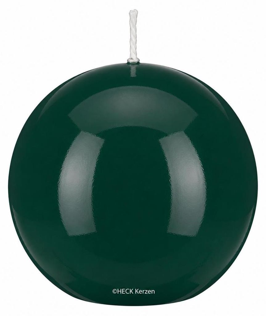 Kugelkerzen Glanz-Lack Dunkelgrün Ø 15 cm, 1 Stück