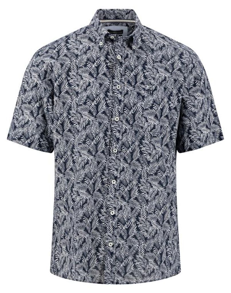 Fynch-Hatton Slub Print, B.D., 1/2 navy XXL