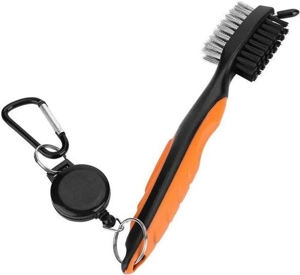 Brosse de golf anti-saleté avec outil rainures et fixation sac noir