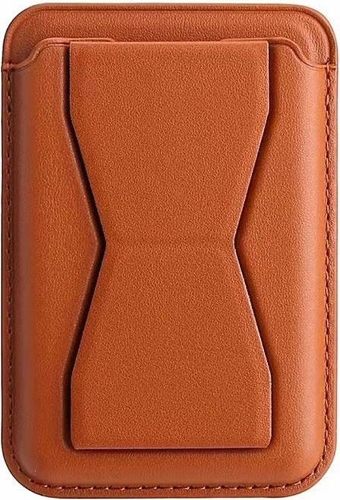 INF Faltbarer Kunstleder Handyhalter Kartenhalter - Universal Schmetterling Braun