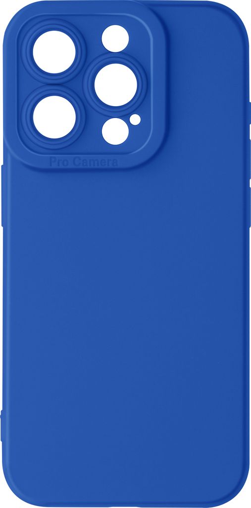 Avizar, SoftGlow Silikonhülle für Apple iPhone 15 Pro Max, geschützte Kamera, Blau