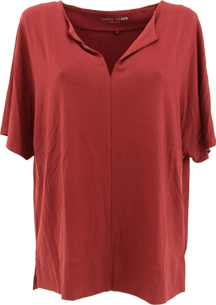 29709 Gerry Weber, , Damen T-Shirt Top , Jersey, bordeaux, 38