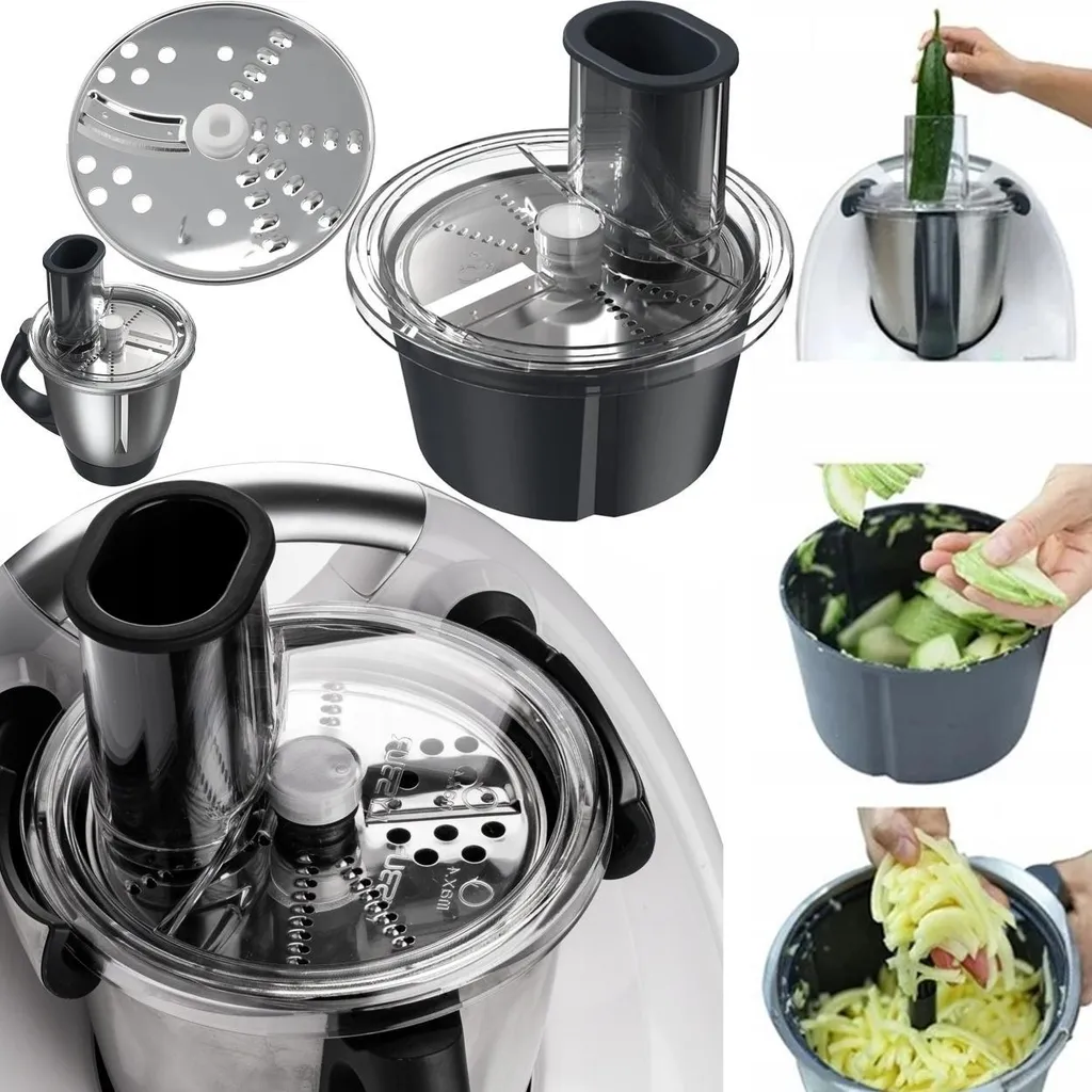 Grattugia Verdure per Bimby TM6 e TM5 | Affettatrice 2-in-1 Sicura
