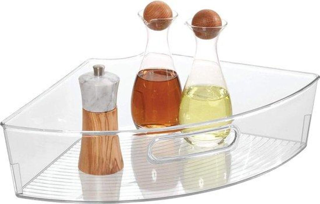 Drehstab mit 1/4 durchsichtigem Glas - Handliches Aufbewahrungsgerät mit Drehplatte