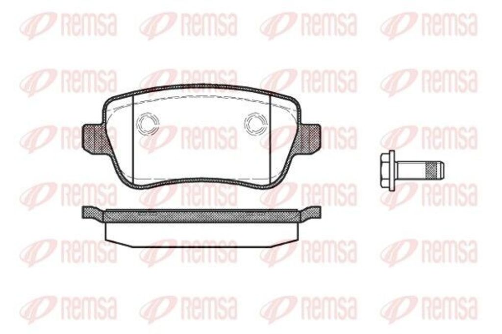 REMSA Bremsbeläge Satz Hinten Bremsklötze für FIAT CROMA (194) 1178.00