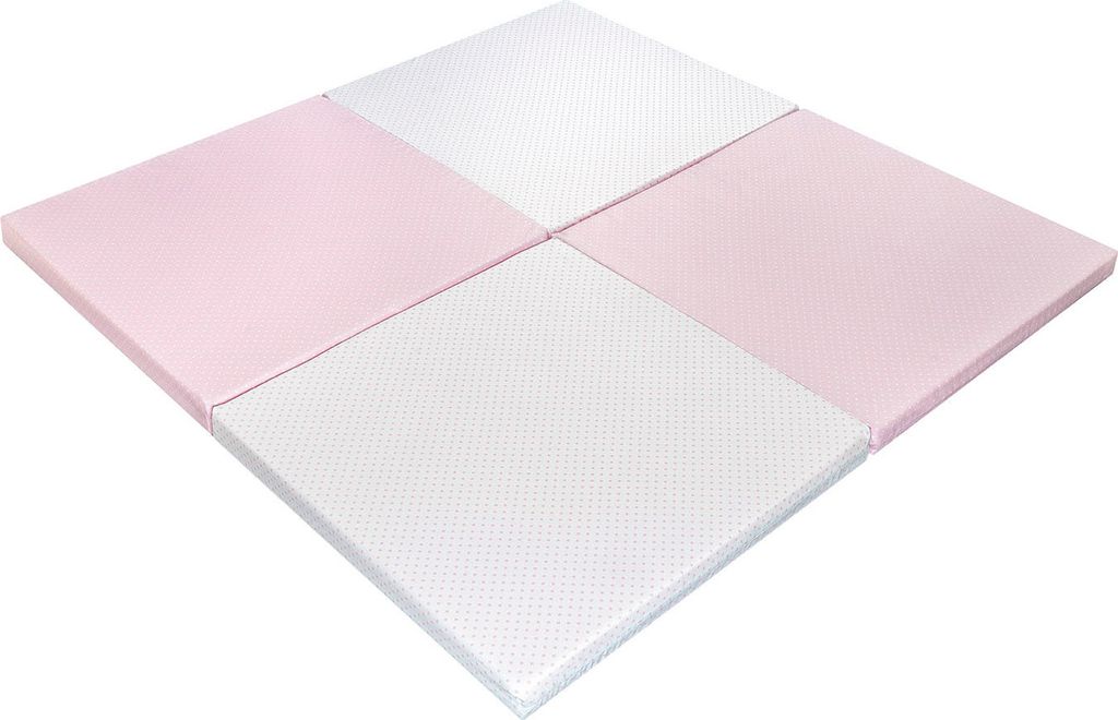 Premium Baby Krabbeldecke, Spieldecke ROSE 120X120X5 CM, 3 um 1