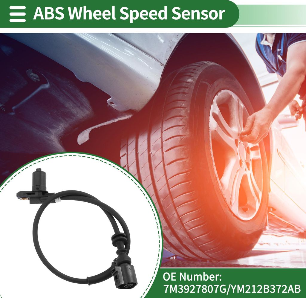 ABS Raddrehzahlsensor Vorne Rechts ABS Sensor Antiblockiersystem Sensor Nr. 7M3927807G/YM212B372AB für Volkswagen Sharan 1995-2010