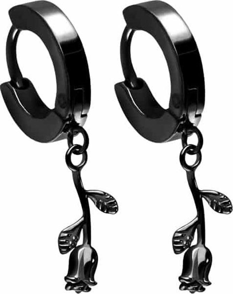 Chirurgenstahl Ohrclicker Creolen ROSE