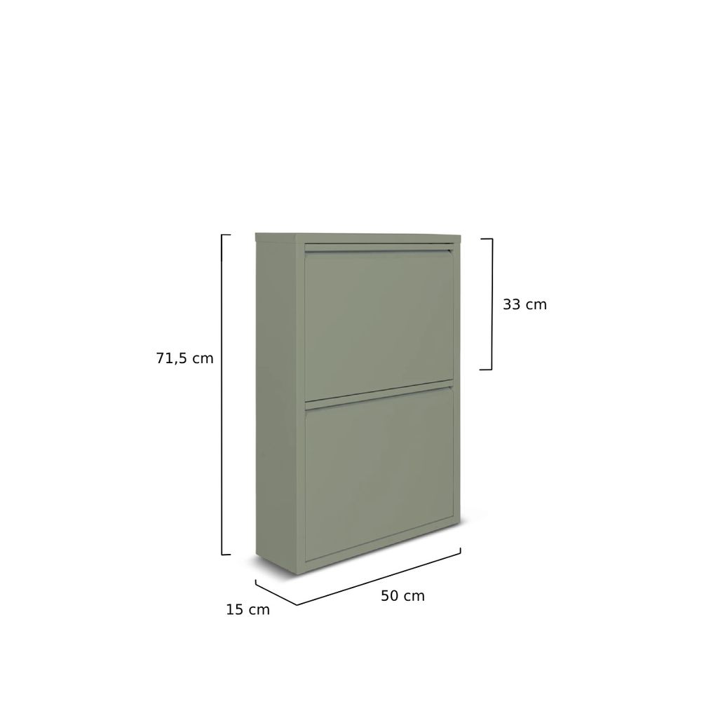 Metall-Schuhschrank 2-Türen
