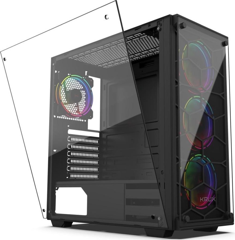 Krux LEDA ATX Tower Schwarz Produktbild 