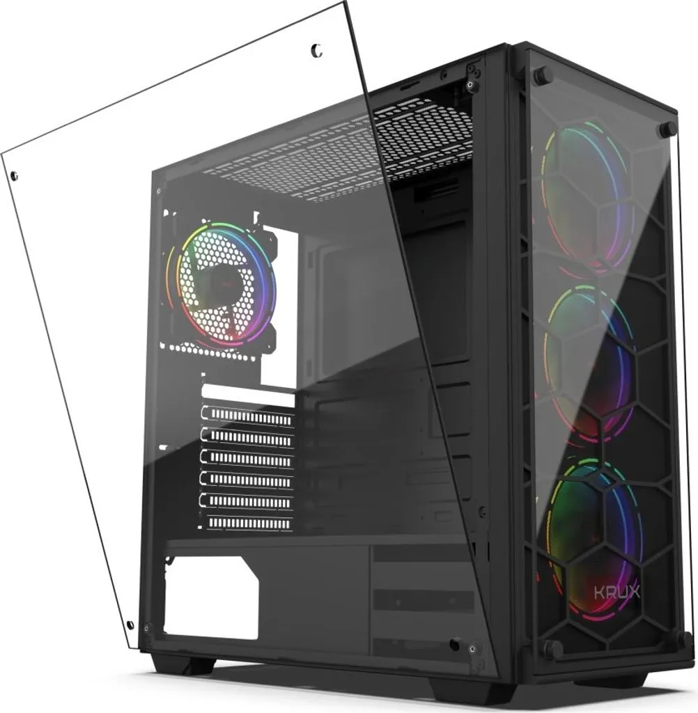 Krux LEDA Black: Il Miglior Case ATX per Qualità-Prezzo con RGB Inclusi