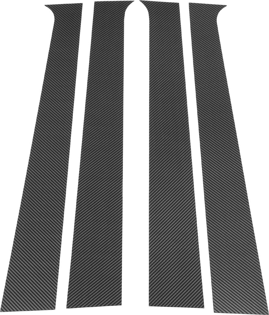 Türpfostenfensterleiste für dodg für Ram 2004-2008 Carbonfaser-Muster Schwarz Vorne Links Rechts Anti-Kratz-Aufkleber Pfostenabdeckung 4 Stück