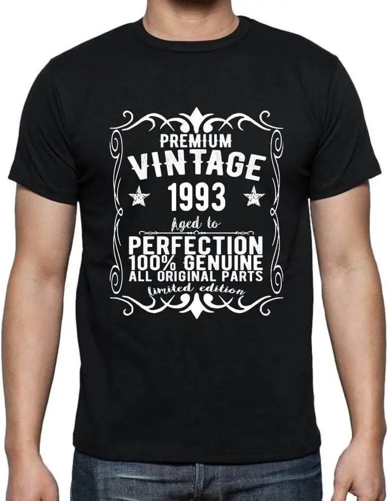 Herren Grafik T-Shirt Alle Originalteile bis zur Perfektion gealtert 1993 – All Original Parts Aged to Perfection 1993 – Geschenk 31. Geburtstag