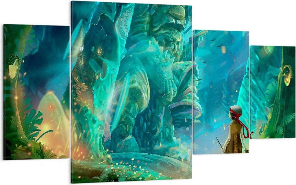 Bild auf Leinwand - Leinwandbild - Alt höhle geheimnis spaß - 160x90cm - Wand Bild - Wanddeko - Leinwanddruck - Bilder - Kunstdruck - Wanddekorat...