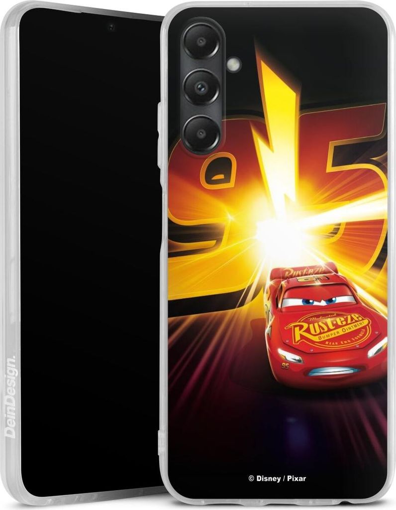 DeinDesign Handyhülle für Samsung Galaxy A05s Silikon Hülle Case Smartphone Schutzhülle Cars Lightning Mcqueen 95 Offizielles Lizenzprodukt