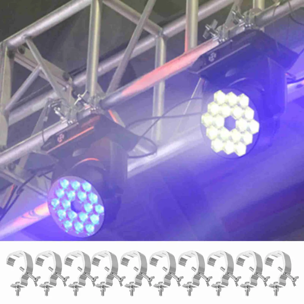 Pince de Fixation pour Pont de Lumière Soirée et Concert - Aluminium x10