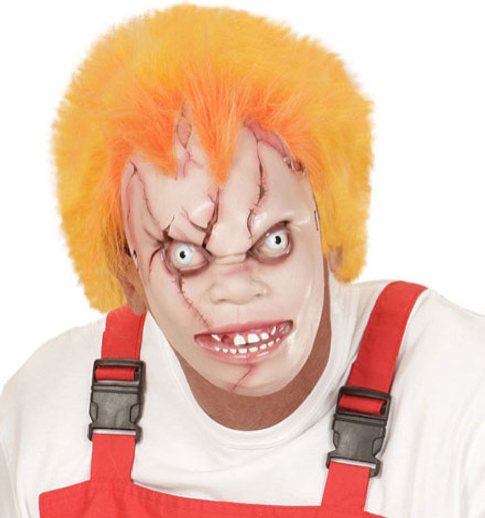 Halbmaske Killerpuppe Mit Haar