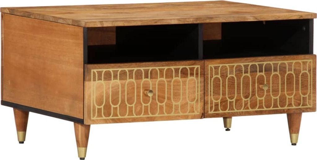 Couchtisch 80x54x40 cm Massivholz Mango