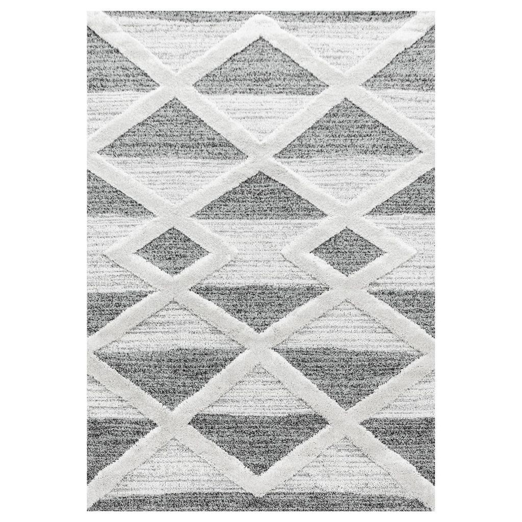 Hochflor Teppich PISA Grau 280 x 370 cm