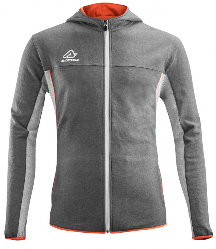 Acerbis Belatrix Hoodie Farbe: Grau/Rot, Grösse: S